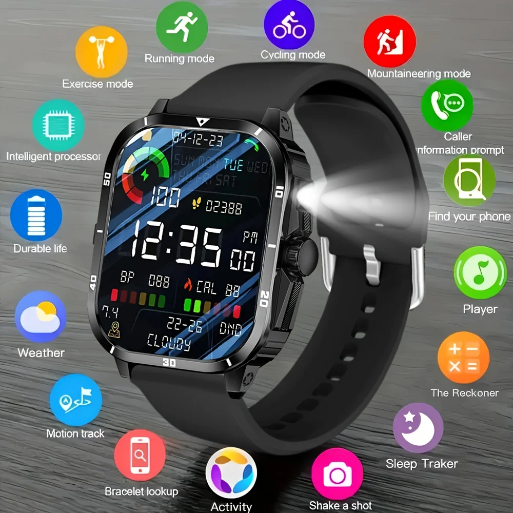 

ERUN Smartwatch Compatible for Android/iPhone, 2.01” Touch Screen Smartwatch with 5.4, Call/SMS Alerts, Multi-Sport Modes