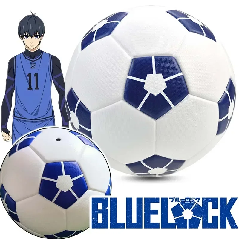 Anime BLUE LOCK Isagi Yoichi Soccer Balls Size 5 Kids PU Material Seamless Goal Team Outdoor Match Game Football Training Ballon
