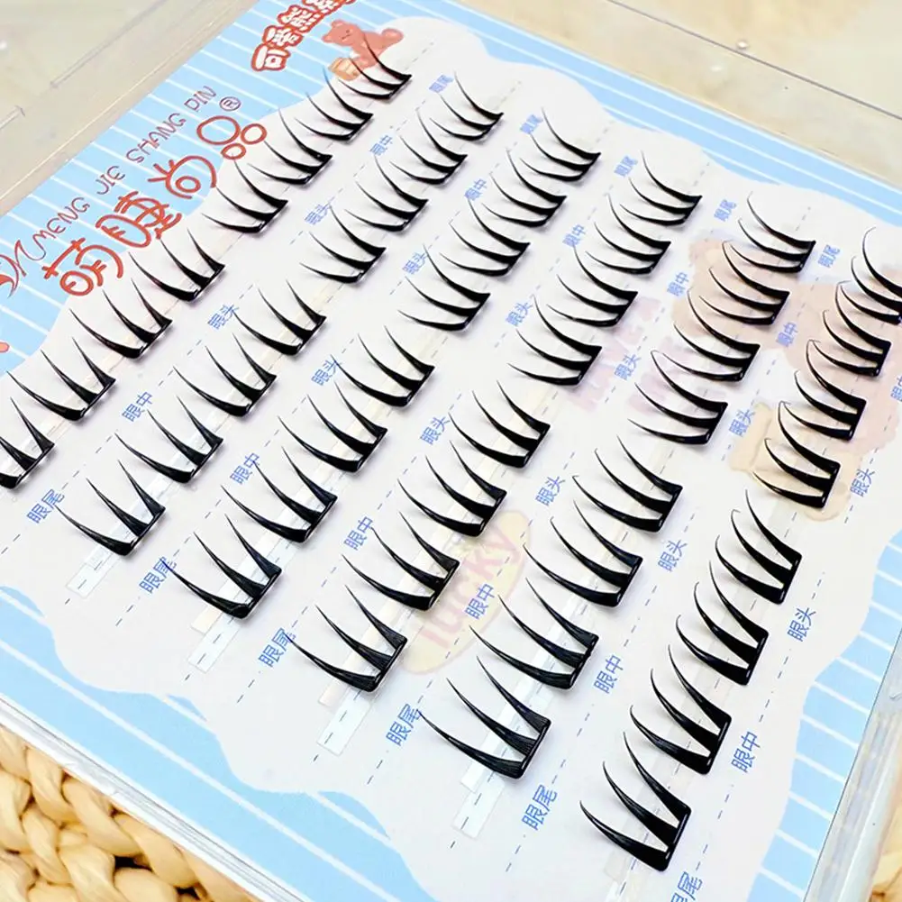 ขนตาปลอมแบบบางไร้กาว ขนตาปลอมแบบธรรมชาติแบบแบ่งส่วนหลายส่วนสำหรับการสวมใส่ทุกวัน บางเฉียบและมีน้ำหนักเบา