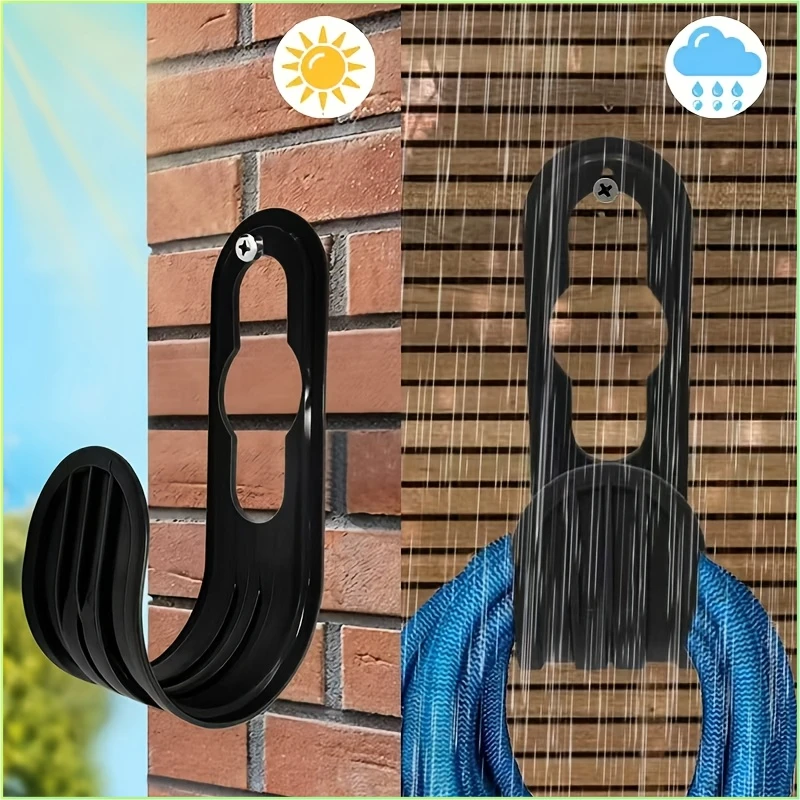 2Pcs Plastic Garden Hose Hook, Wall Mount Water Pipe Storage Hanger, Holder for Garden Water Gun Faucet Home Irrigation