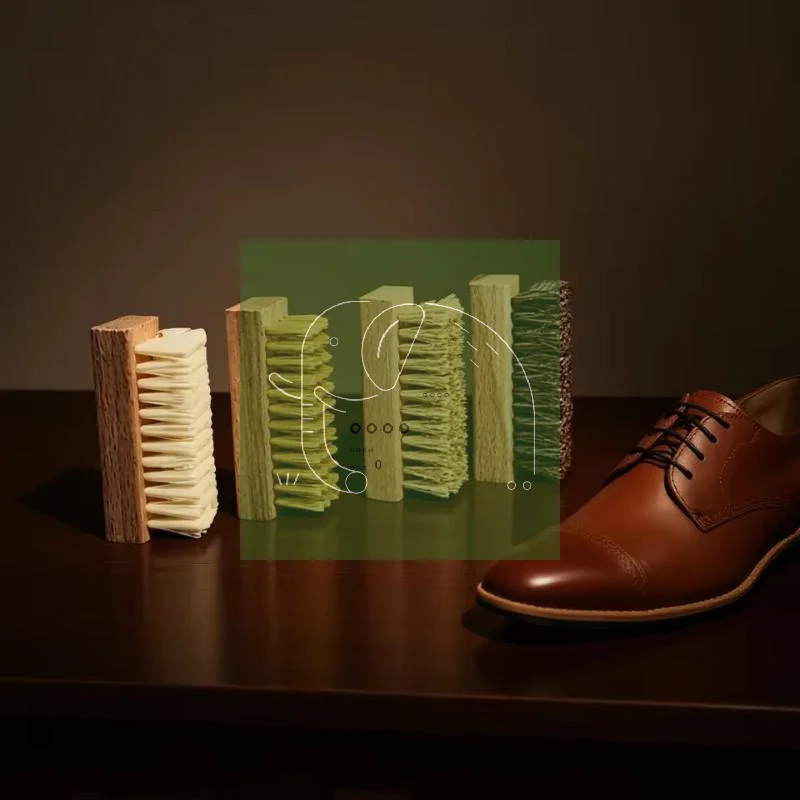 Beech Wood Shoe Brush Solid Shoe Brush Footwear Cleaning Brush Natural For Casual Shoes Wallets Leather Shoes