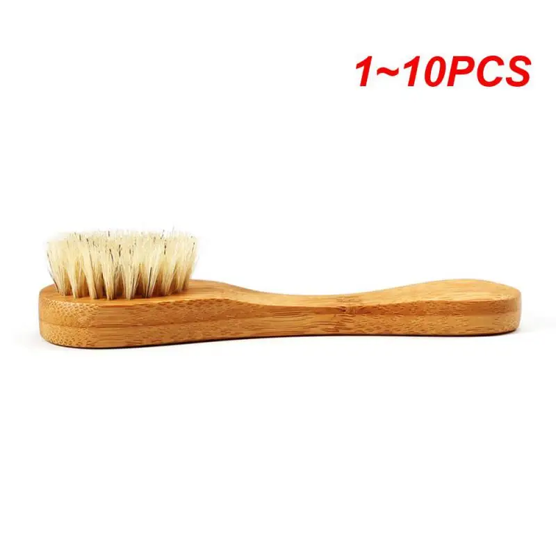 1 ~ 10PCS Natürliche Gesicht Pinsel Borsten Peeling Gesicht Pinsel Holz Frau Mann Hautpflege Körper Pinsel Massage Wäscher werkzeuge