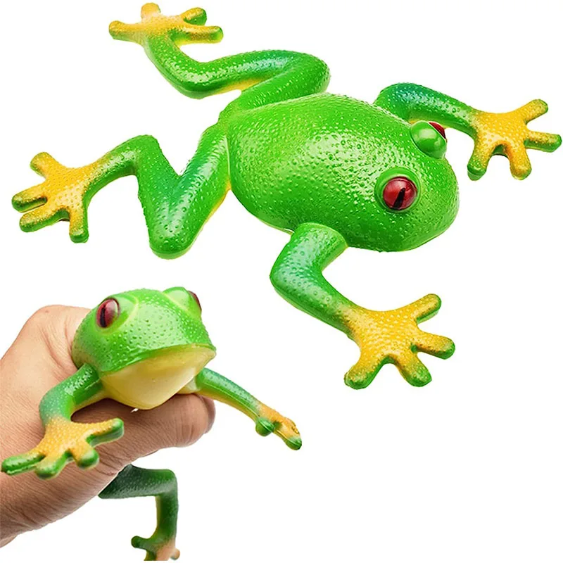 واقعية الضفدع أشياء غريبة المزحة مضحك الكمامة الهدايا بسط الإجهاد الإغاثة لعب للمراهقين بنين بنات هدايا الحفلات تخزين المواد