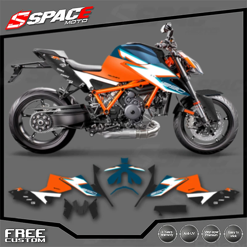 

SPACE Custom Motorcycle Graphics For KTM 2020 2021 2022 Super DUKE 1290 S R Decal Stickers Kits 001