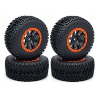 4Pcs Short Course Tires Wheel for 1/10 RC Terrain Truck Traxxas Slash VKAR 10SC ZD Racing DBX-10 RC Car Upgrade Parts,2