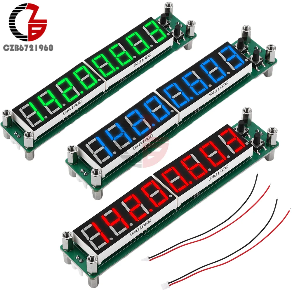 0.1Mhz to 1200Mhz RF Signal Frequency Counter LED Display Digital Cymometer Meter Test Module 8 Digits Frequency Tester Counters