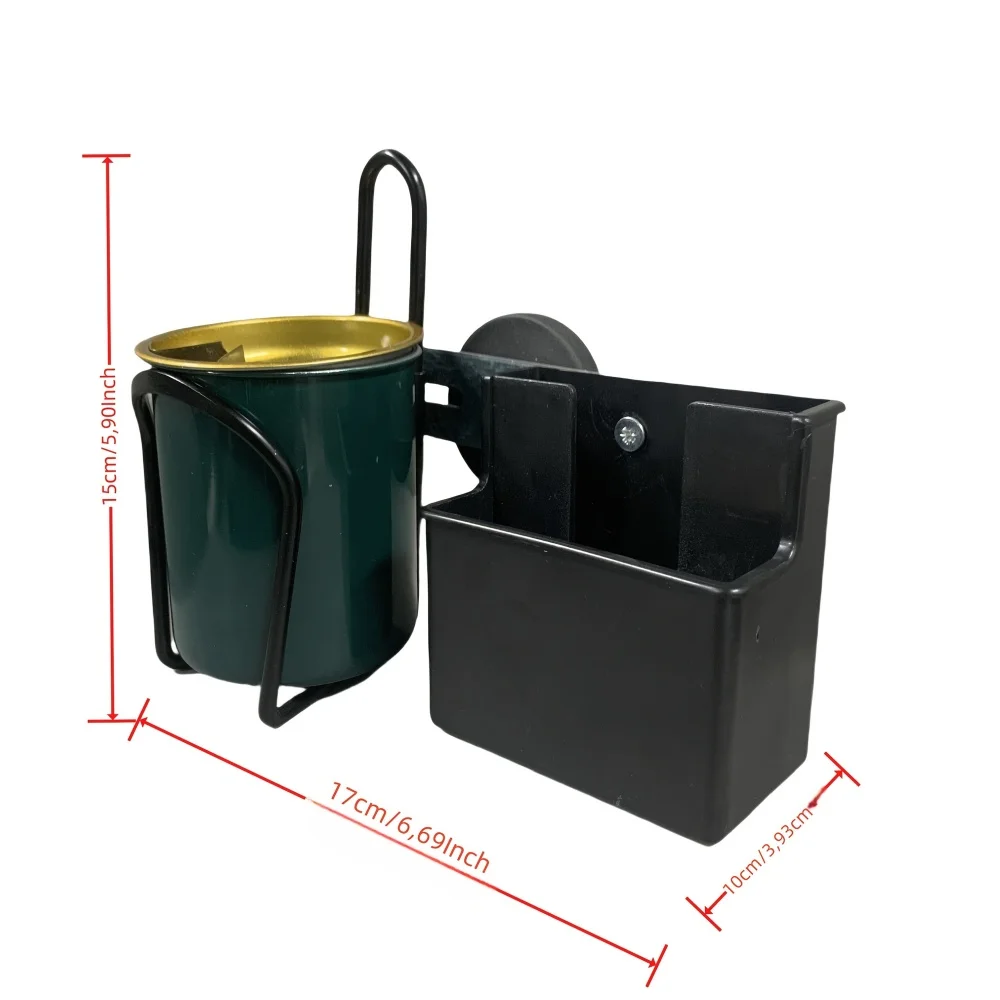 Cab Organizer Magnetic Ashtray with Phone Holder, All-in-One Cup & Cigarette Holder for Tractor Harvester Operator