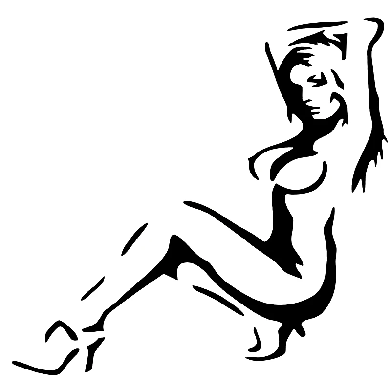 Dancing Girl Reflective Sexy Women Pvc Adhesive Removable Decal Sticker for Truck Window Motorcycle Wall Laptop Car Car Stickers