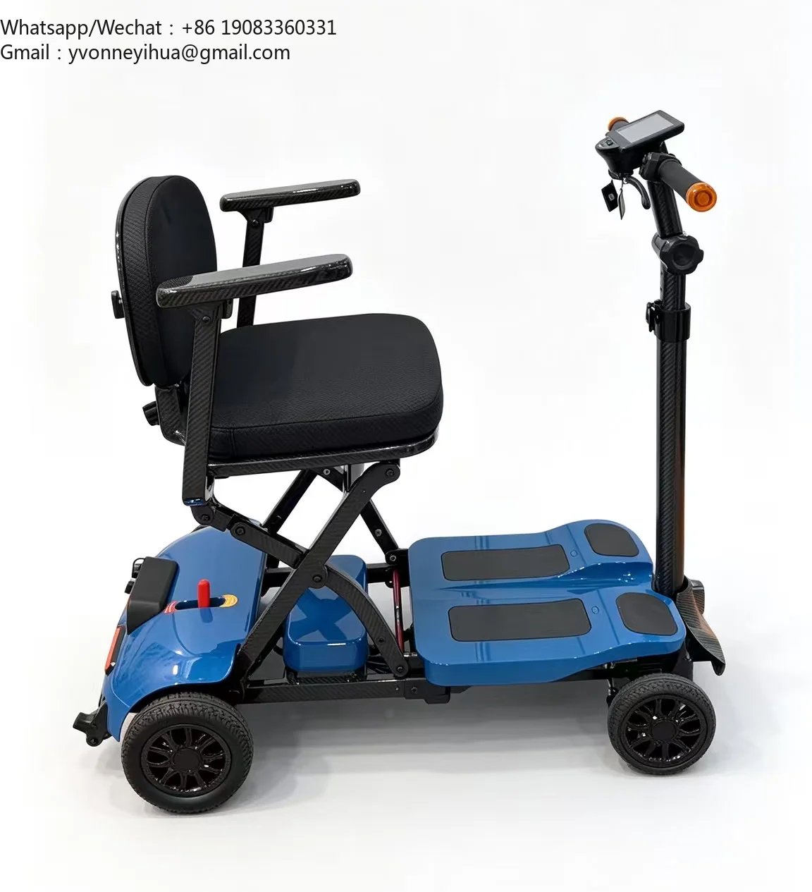 2026 Lightweight Foldable Four-Wheel 14kg Carbon Fiber Material AEB Reverse Emergency Brake Function Electric Scooter