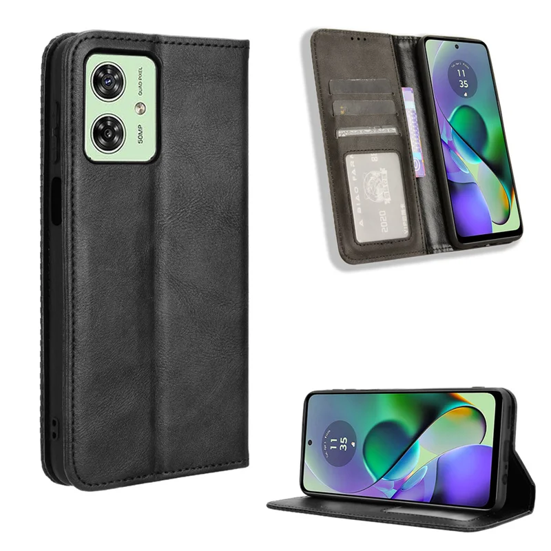

Новый стиль для Motorola Moto G54 женский чехол Премиум кожаный кошелек кожаный флип-чехол для Motorola Moto G54 G 54 MotoG54 5G Phone Cas