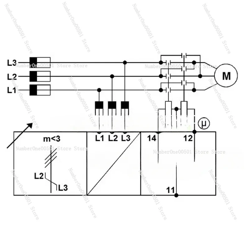 Three-phase power supply fault inversion correction controller DPA75CM44 phase sequence  automatic phase correction protector