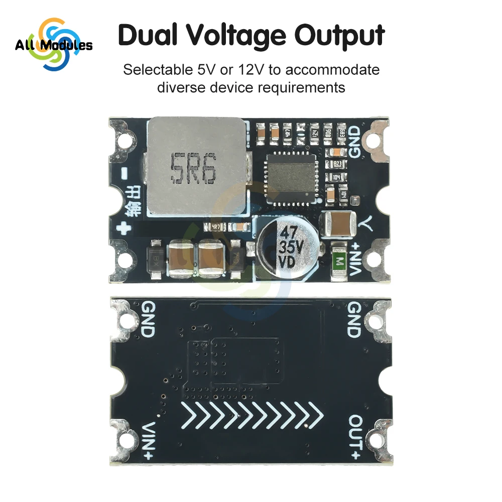 DC-DC 8A 降圧電源モジュール 6-35V から 5V/12V - 高効率低抵抗電圧レギュレータコンバータボード