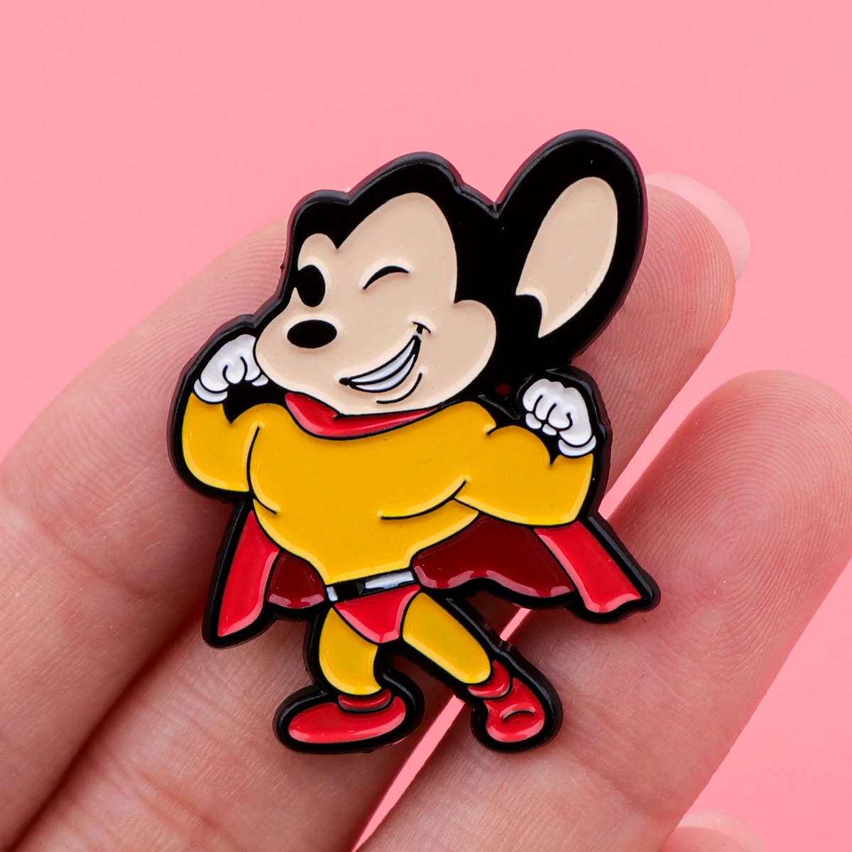 2pcs Cute Mouse Enamel Pin Cartoon Brooch Pines Lapel Pins Badge on Backpack Costume Accessories Funny Jewelry Friends Gifts