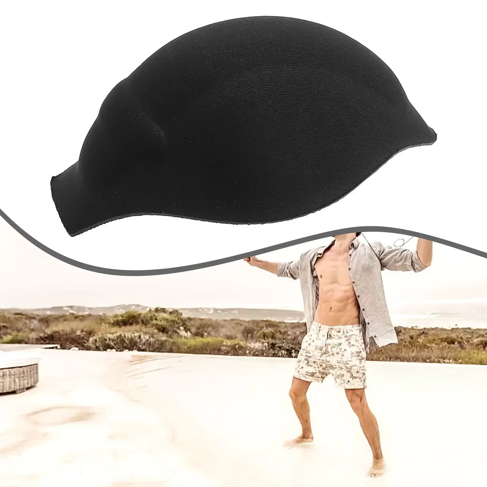 Bañador Sexy con almohadilla de realce para Hombre, traje de baño con bolsa, copa de esponja, almohadillas para Surf en la playa