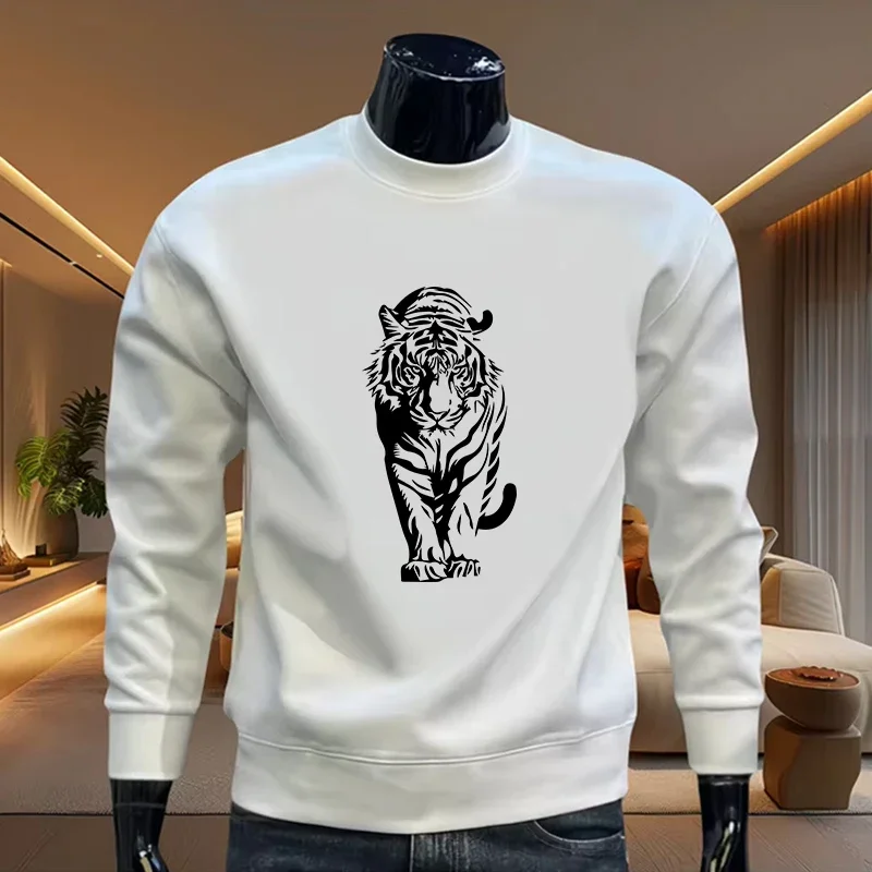 Herren Sweatshirts Druck Oansatz Mode Tops Mann Sport Kleidung Casual Pullover Jogging Sweatshirts Straße Vielseitige Kleidung