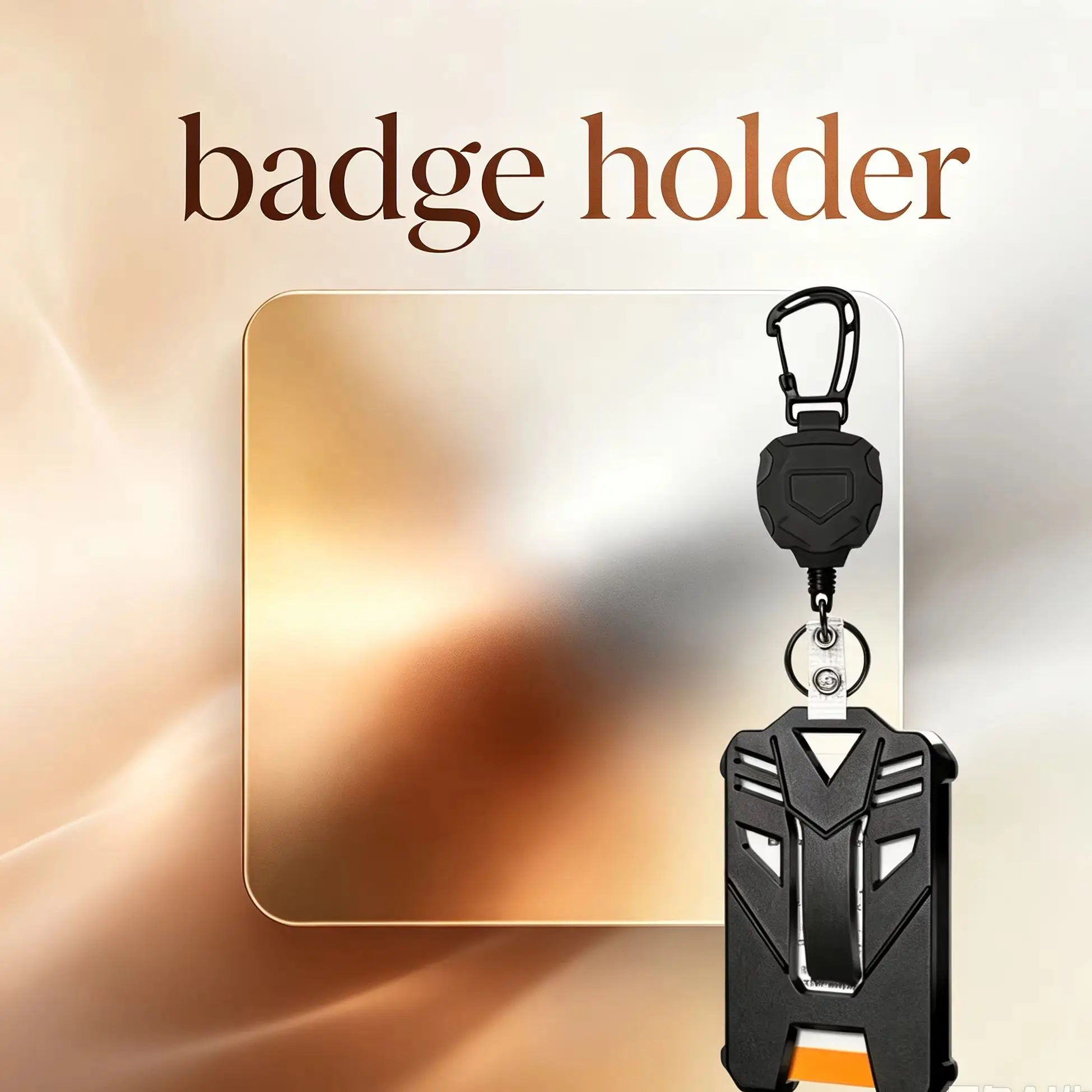 Outdoor Climbing Retractable Key Holder, Heavy-Duty Steel Wire Cord Badge Reel, Anti-Theft Anti-Lost Badge Clip