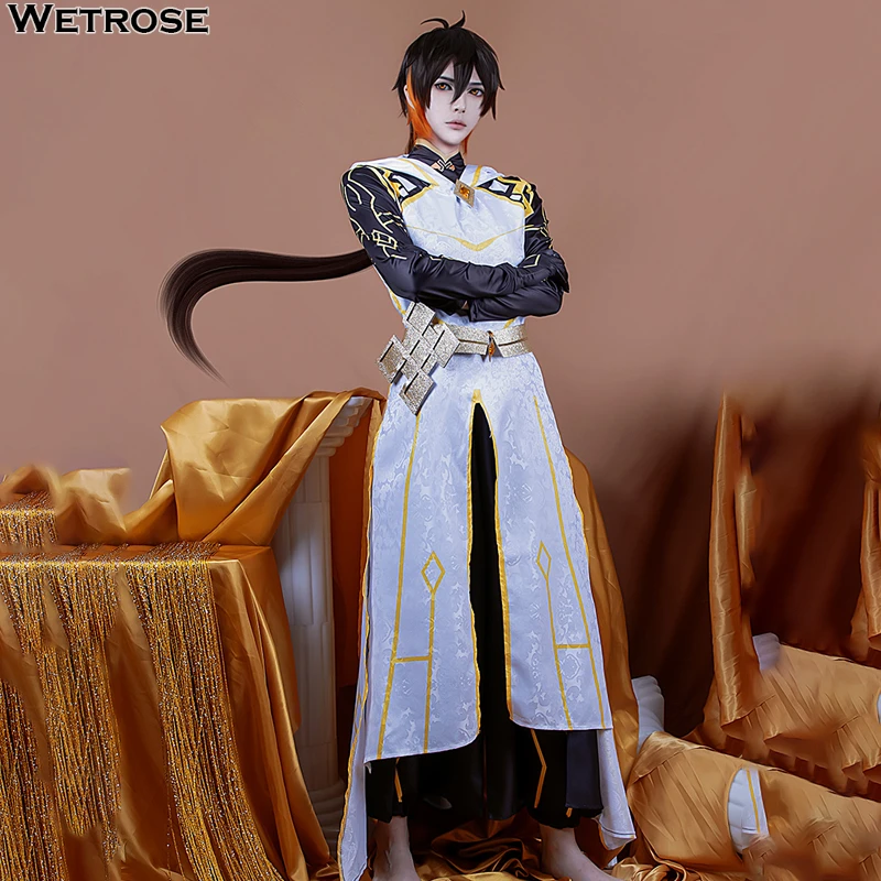 原神 モラクス 鍾離 コスプレ衣装 高級感フルセット 新品未開封 Wetrose]在庫あり 原神 鍾離 モラクス 岩王帝君 Zhongli Morax Rex