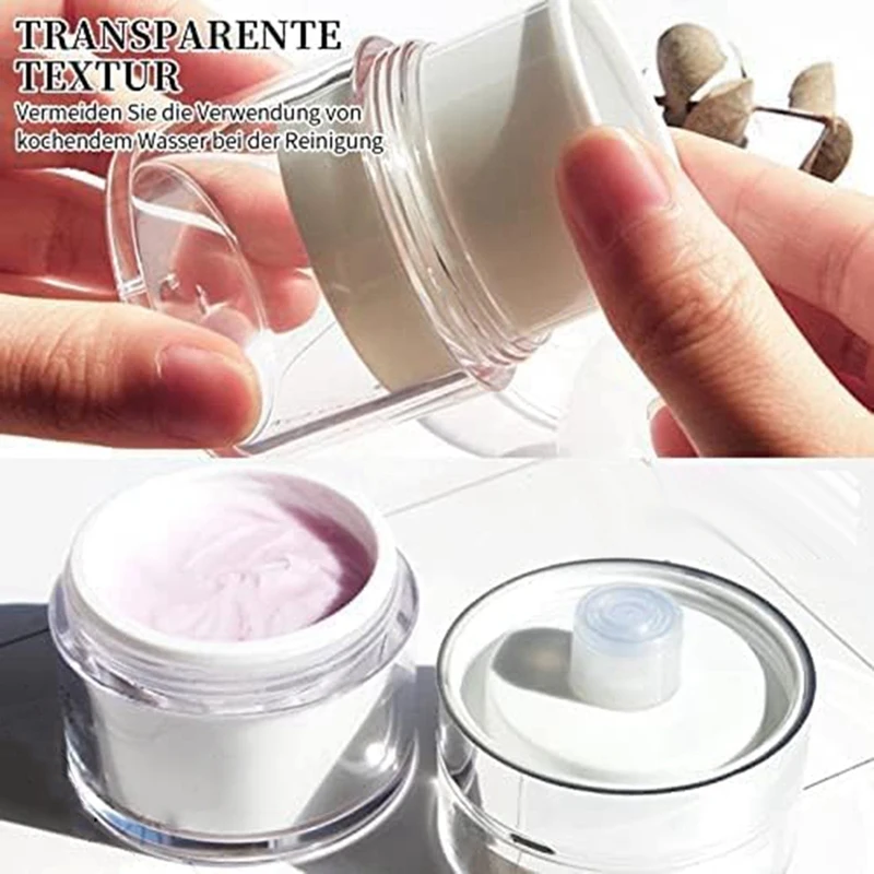 3 Pcs Empty Acrylic Makeup Cosmetic Jar Portable Cream Jar 50Ml/50G, Containers With Press Pump
