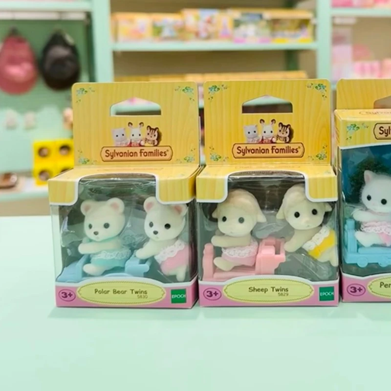 

Sylvanian Families Blind Keychain Aceessories Figures Original Toy Girl Child Toys for Kids Sheep White Bear Twins Ternuries