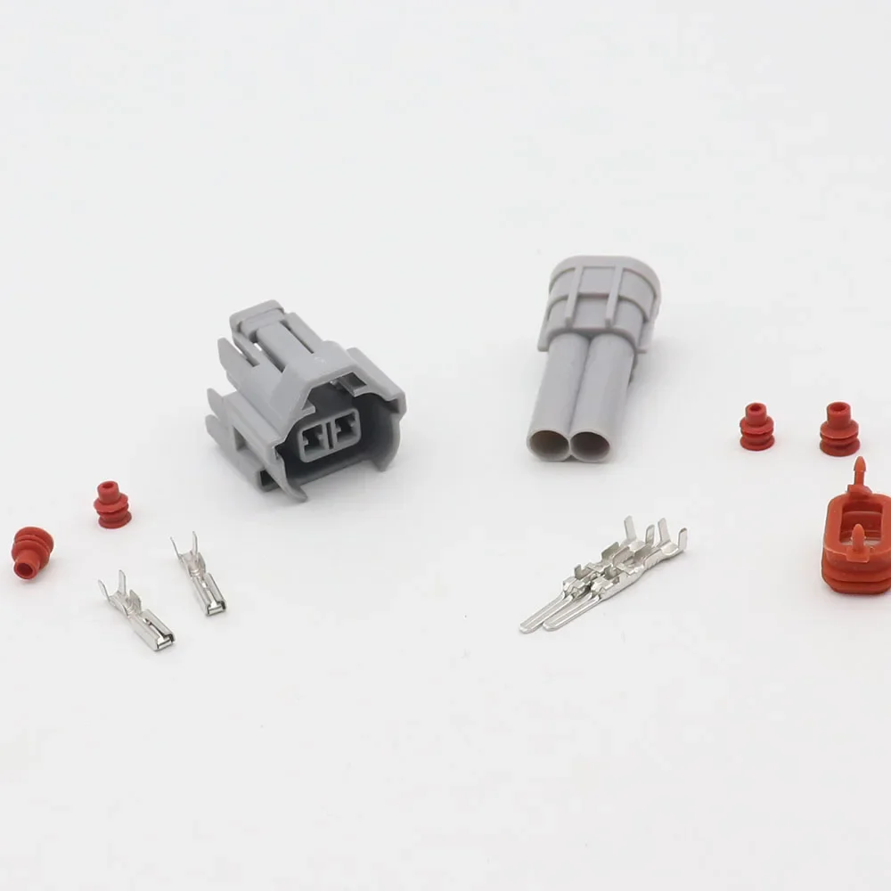 5 Set Nippon Denso 2 Pin Waterproof Male And Female Top Slot Fuel Injector Connector 6189-0060