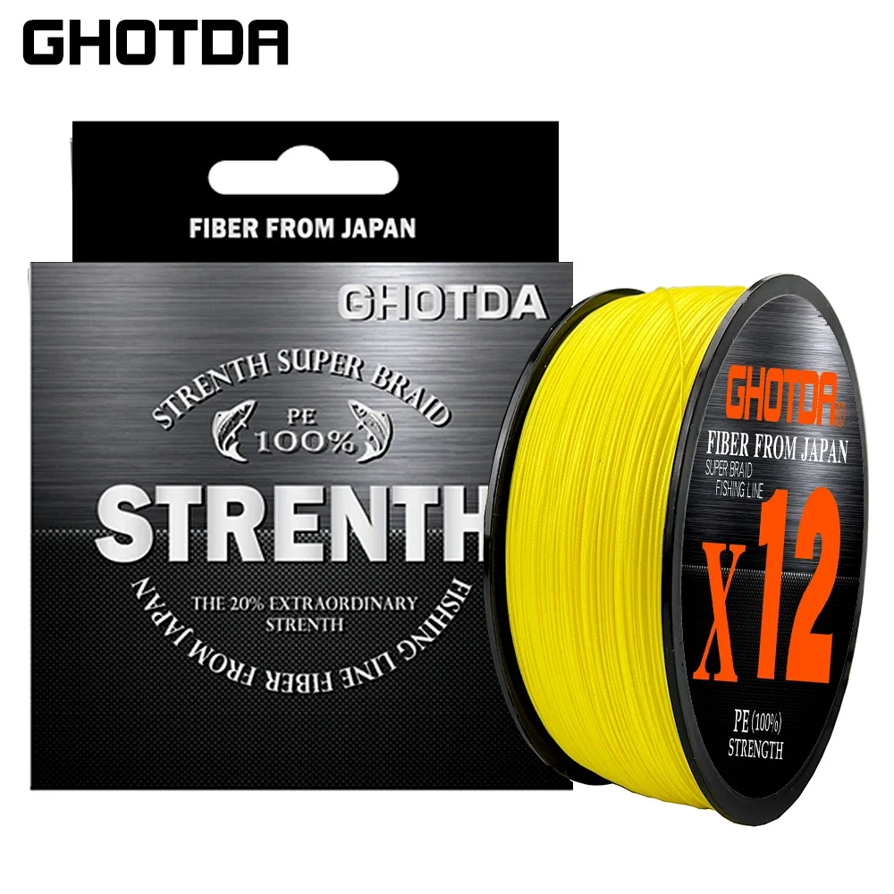 Ghotda 9/12 Strands 13.2-132Lbs Braided Fishing Assist Fishing Line Japan Multicolour Weave Fishing Line