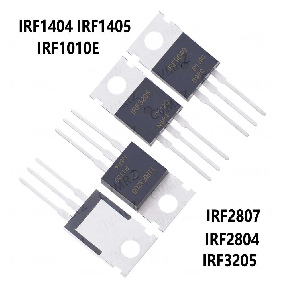 10pcs/lot IRF1010E IRF1404 IRF1405 IRF1407 IRF2804 IRF2807 IRF3205 IRF3808 IRF4905 TO-220 IRF3708 IRF3710