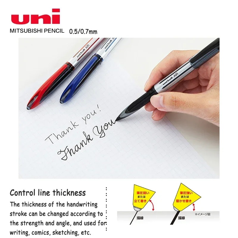 1pc Japan Uni-ball AIR Rollerball Pen 0.5/0.7mm Sketching/Drawing Signature Pens Cartoon Art Marker UBA-201