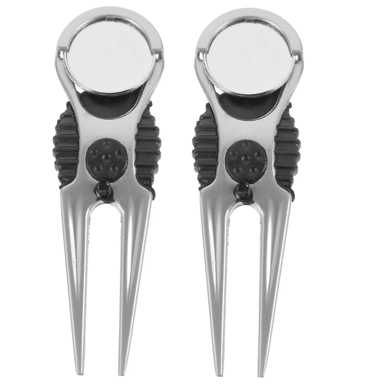 

Набор из 2 портативных инструментов для гольфа с маркером для мяча: прочная вилка для грина – незаменимый комплект для любителей активного отдыха