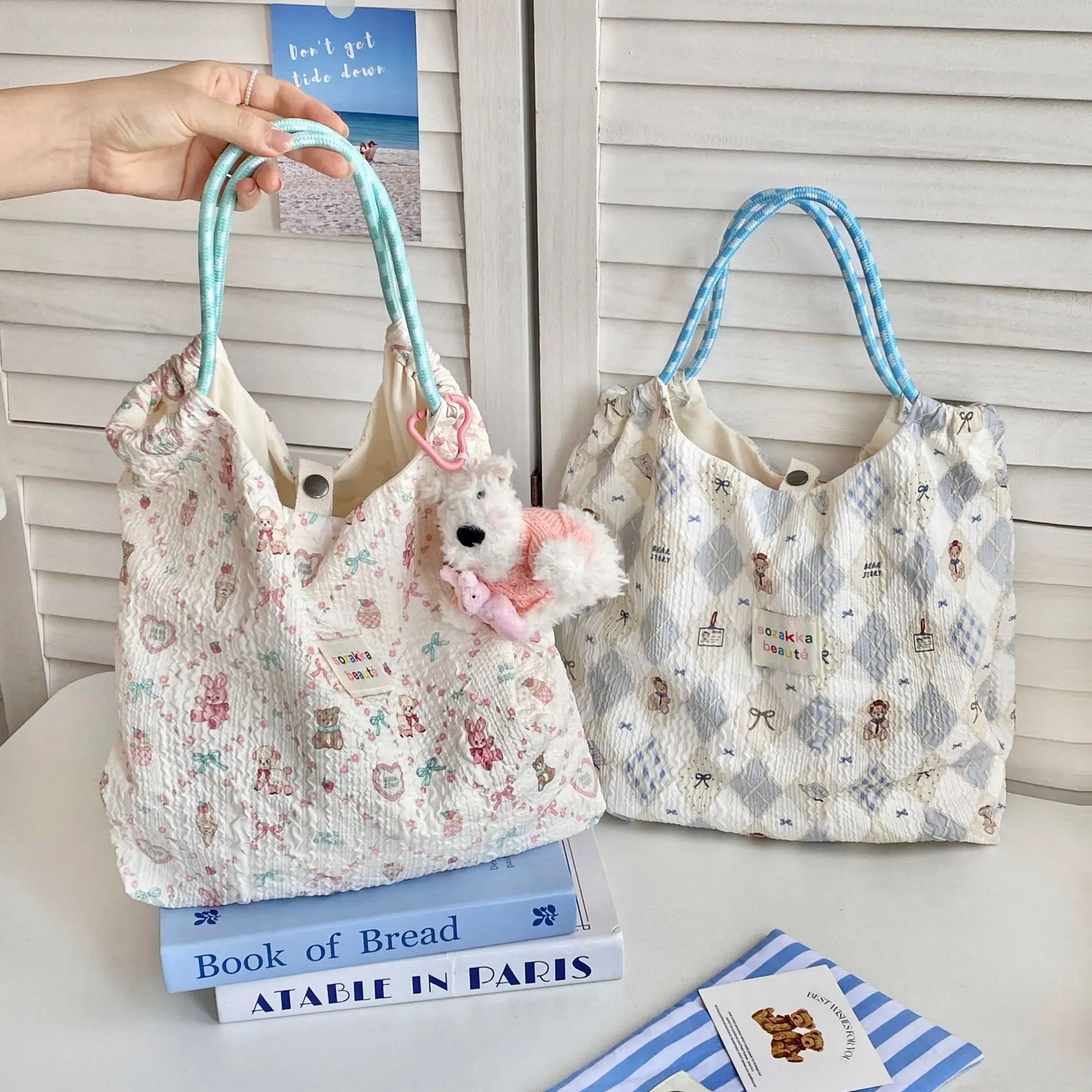 verao-dos-desenhos-animados-dobrado-lona-sacola-legal-viagem-grande-capaci-dstring-saco-animal-impressao-commuter-sle-uso-diario