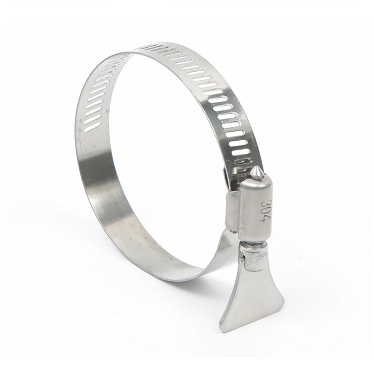 AA98 10pcs Adjustable Butterfly Hose Clamps 32-44mm Stainless Steel Worm Drive Twist Tight Pipe Clips for Secure Tube Grip