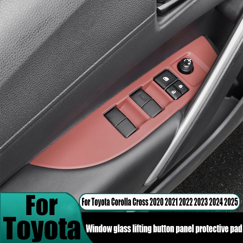 

For Toyota Corolla Cross 2020 2021 2022 2023 2024 2025 window lift button panel protective pad modified car interior accessories