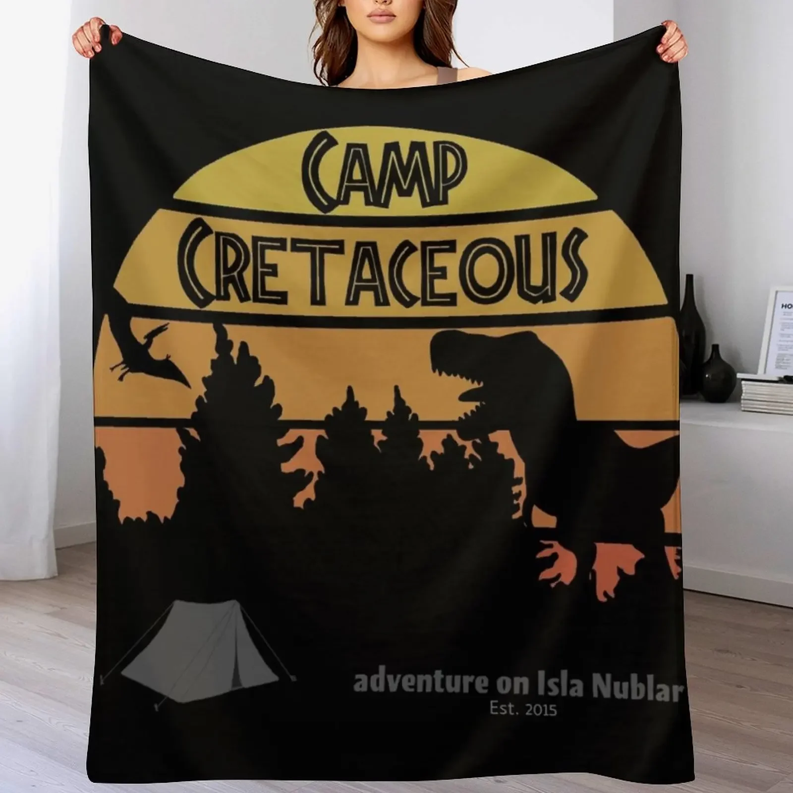 

Camp Cretaceous Throw Blanket Flannel Fleece Soft Warm Throw Blanket