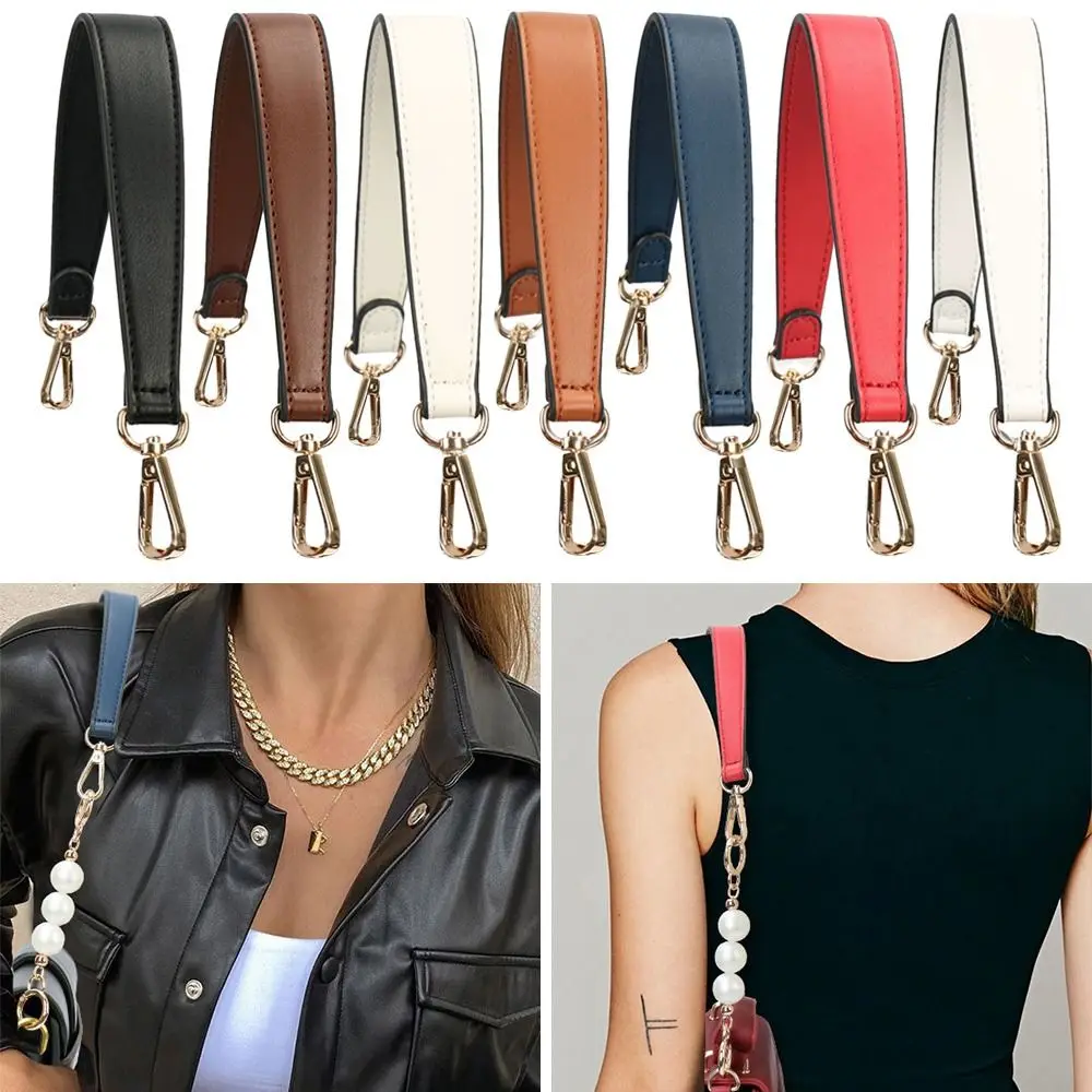 Leather Handbags Bag Strap Bag Belt Band For Handbag Short Bag Strap Purse Strap Golden Buckle Replacement