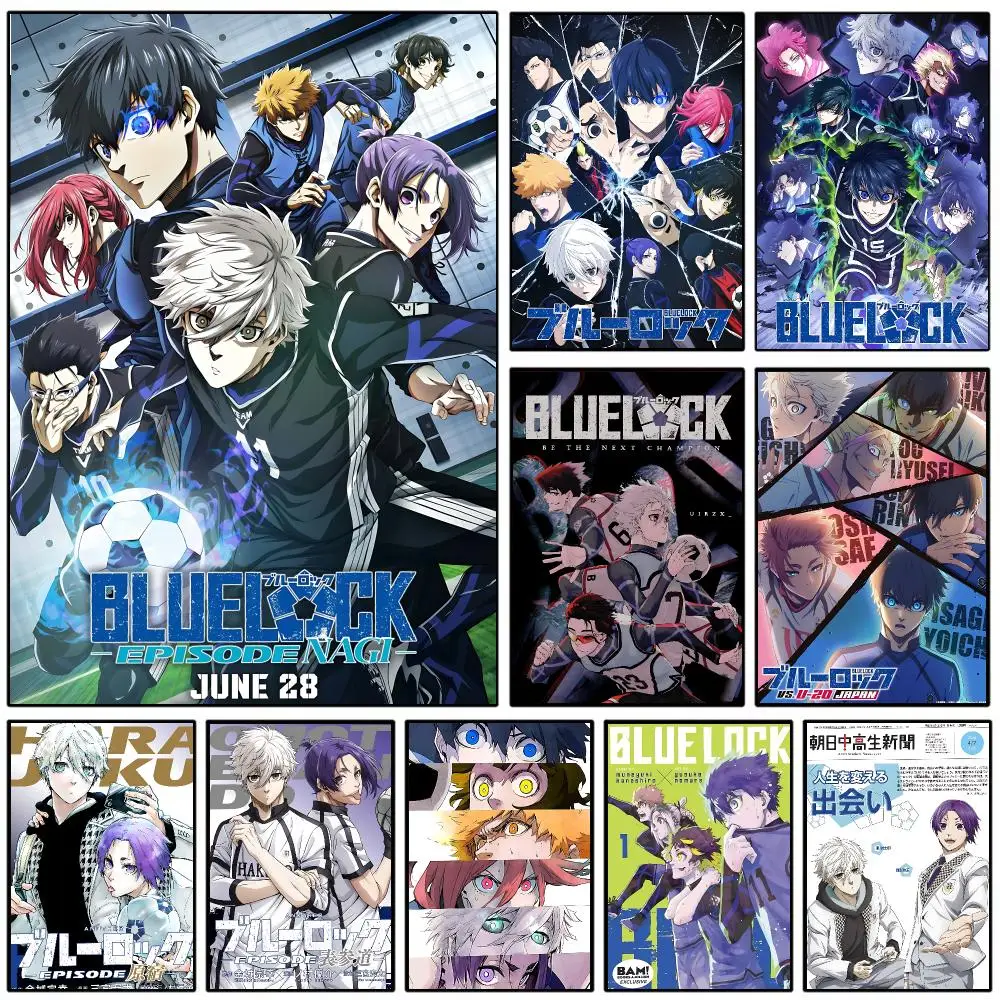 Best Seller Anime B-Blue Lock Poster Sticker Self Adhesive For Playroom Bedroom Hallway Home Wall Art Decor Perfect Gift