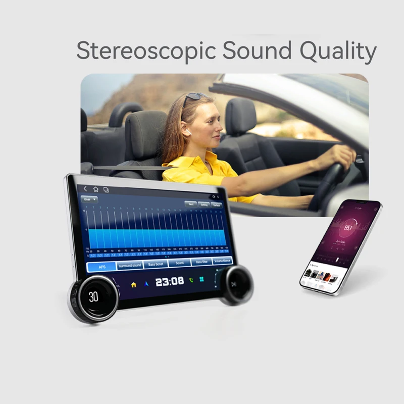 Android13 Car Monitor Gps Dvd Multimedia Player Universal Diamond 2K 11.5 Inch Silver Bluetooth Radio Bluetooth Auto Stereo