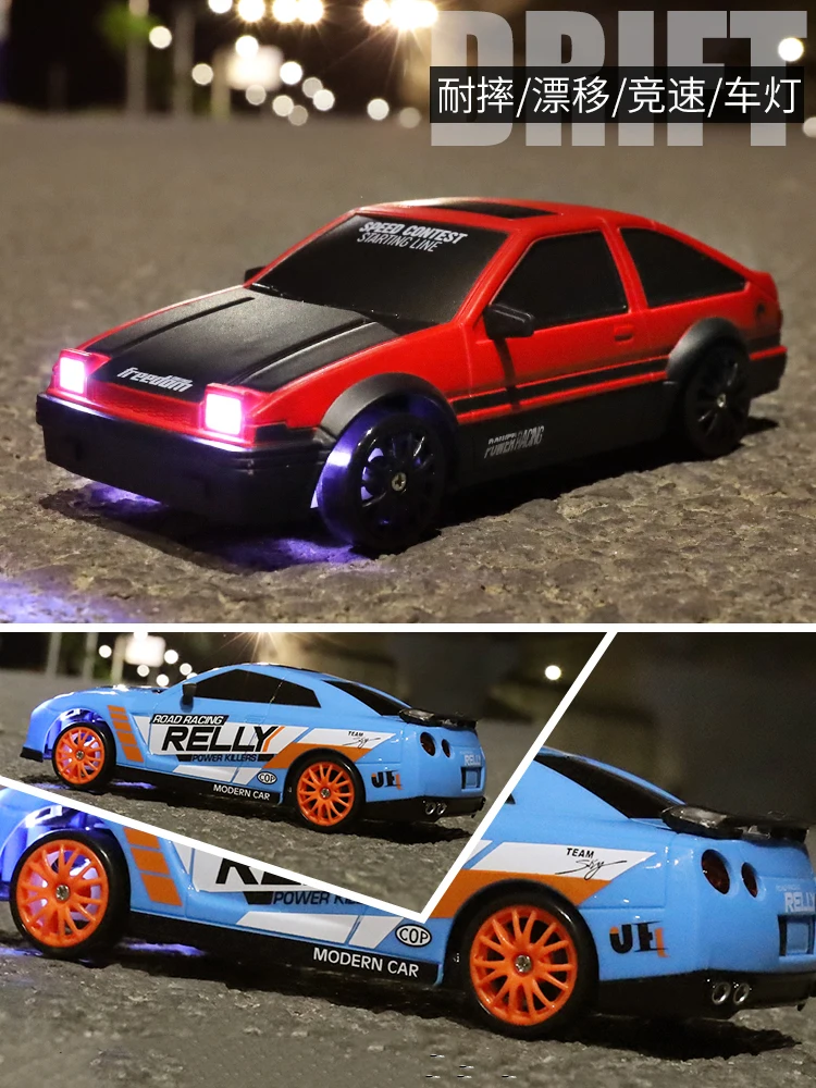 Professional RC RC Car AE86 4WD High Speed Drift Racing Rechargeable Car Kids Boy GTR Sports Car Model