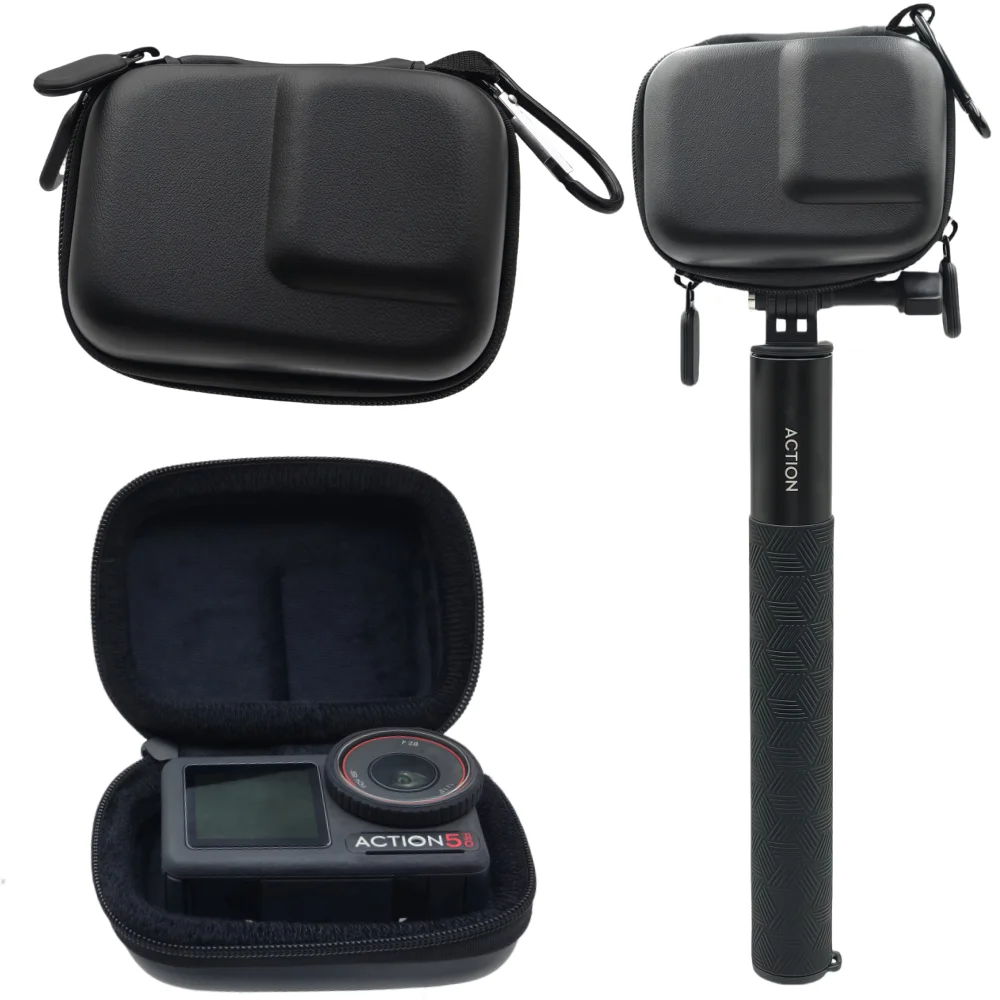 Storage Protective Case Carrying Portable For DJI Action 5 Pro 4 3 Gopro Hero 13 12 11 10 9 EVA Mini Shell Waterproof Shockpoof