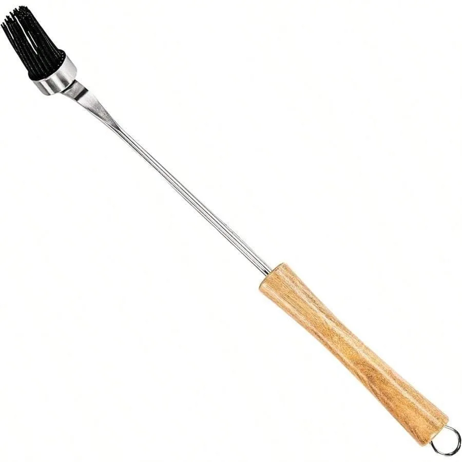 

Ba B For Marinating Glazing Seasoning - BBQ Silicone B With Premium Wood Handle Stainless Steel Core And Silicone Bristles For