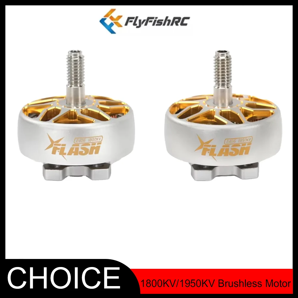 

FlyFishRC Flash 2406 1800KV/1950KV Бесщеточный двигатель — запасные части для квадрокоптера и дрона