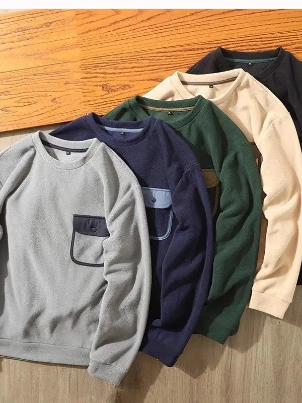 

Двусторонняя мужская толстовка с капюшоном Fce Base Layer Thermal Polyester Long Sve round Ne Loose Fit Faionable ab-Fce Jaet