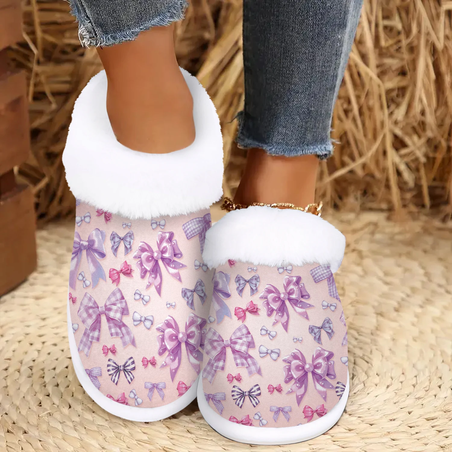 

Women's Non-Slip House Slippers - indoor shoes with Soft Plush Lining- Slip-On Floor Grippers for Home, Living Room