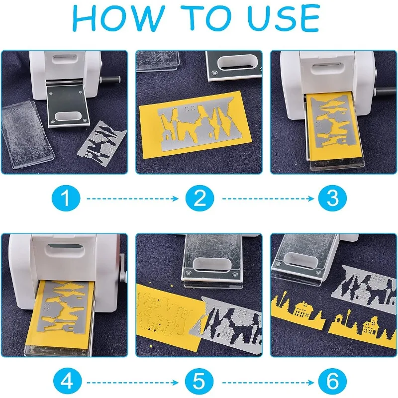 2 szt. Metalowych wykrojników do wycinania dom zimowy na Boże Narodzenie szablony do robienia zaproszenie ślubne do scrapbookingu