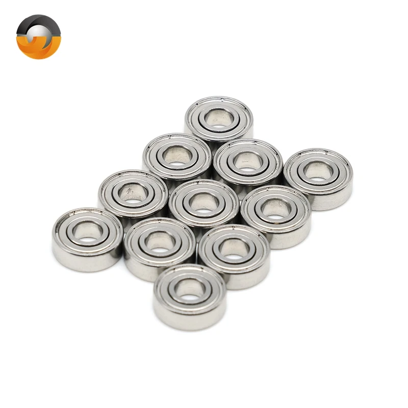 Stainless Steel Bearing S696ZZ 10Pcs 6x15x5mm Antirust Metal Sealed High Speed Mechanical Equipment Parts ABEC-7