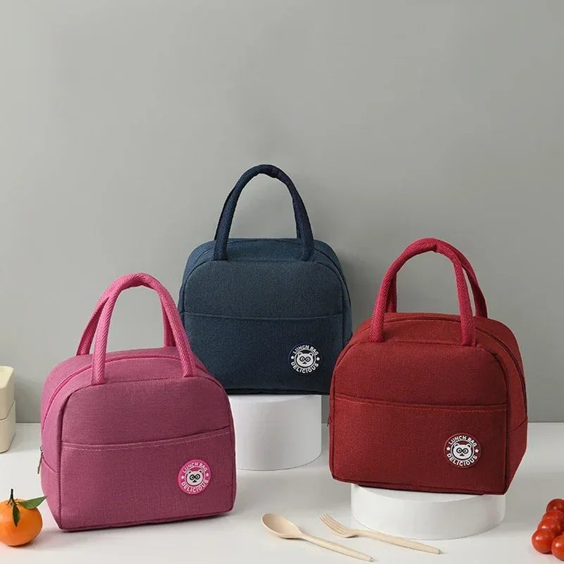 1pc Insulated Lunch Bag Women Casual  Waterproof and Lunch Box Case for School and Office - Keep Your Food Fresh and Delicious