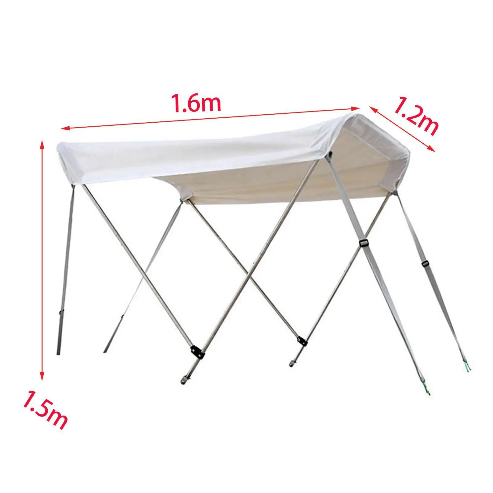 Bimini Tops for Boats Sunshades Portable Shelter White Canopy Accessory Boat Tent Boat Top Cover Canopy Sailing Awning Roof