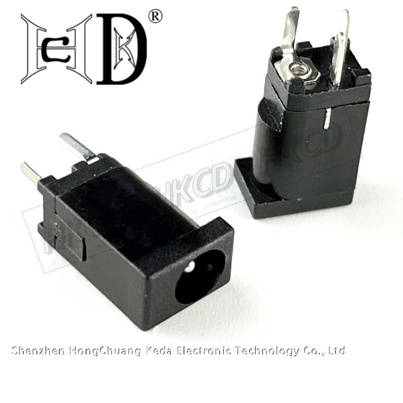 5PCS DC Power Socket DC002F DC-002D 3.5x1.35mm Female Socket DC-002F connector 180° Vertical