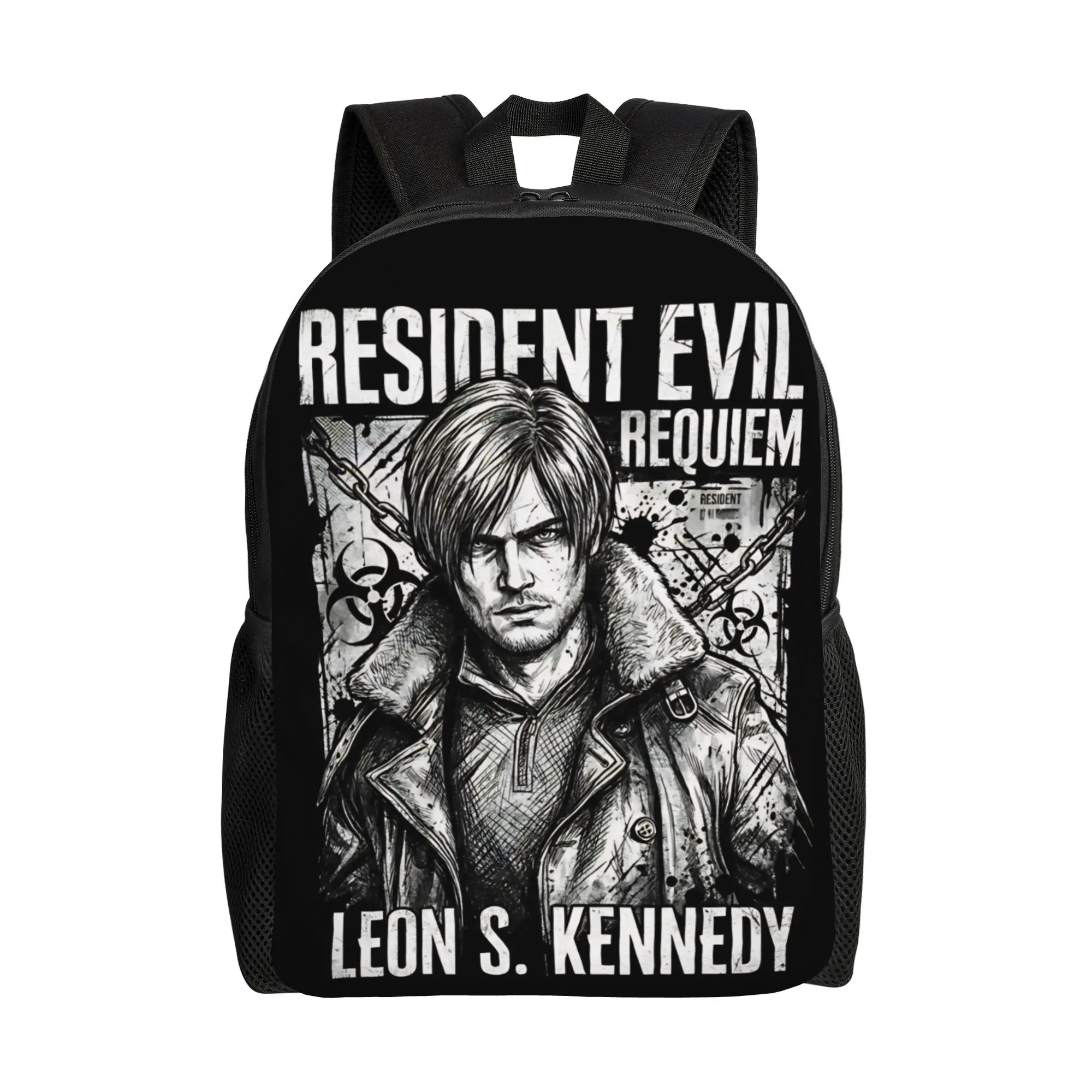 

Leon S Kennedy Resident Evil Requiem BW Backpack Cycling Backpacks Boy High Quality Big School Bags Cute Rucksack