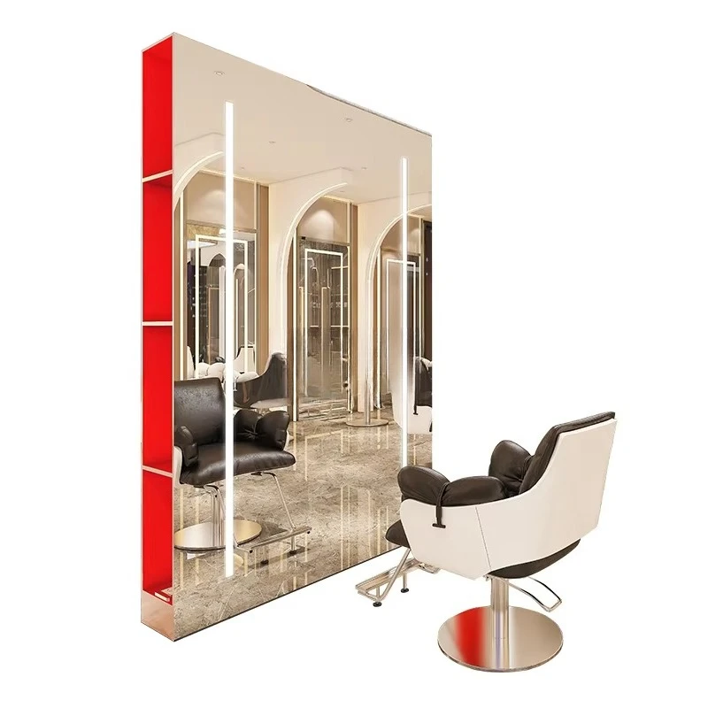 yjq  hair salon special hairdressing single and double mirror table hair cutting floor full body mirror