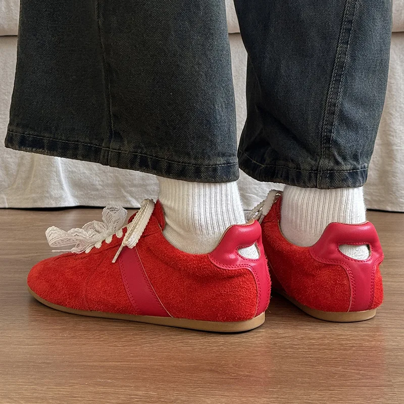 Spring Autumn Sports Style Suede Leather Casual Shoes Thin-Soled Shoes For Men Hombre Teenagers Daily Dress Sneakers Size 38-46