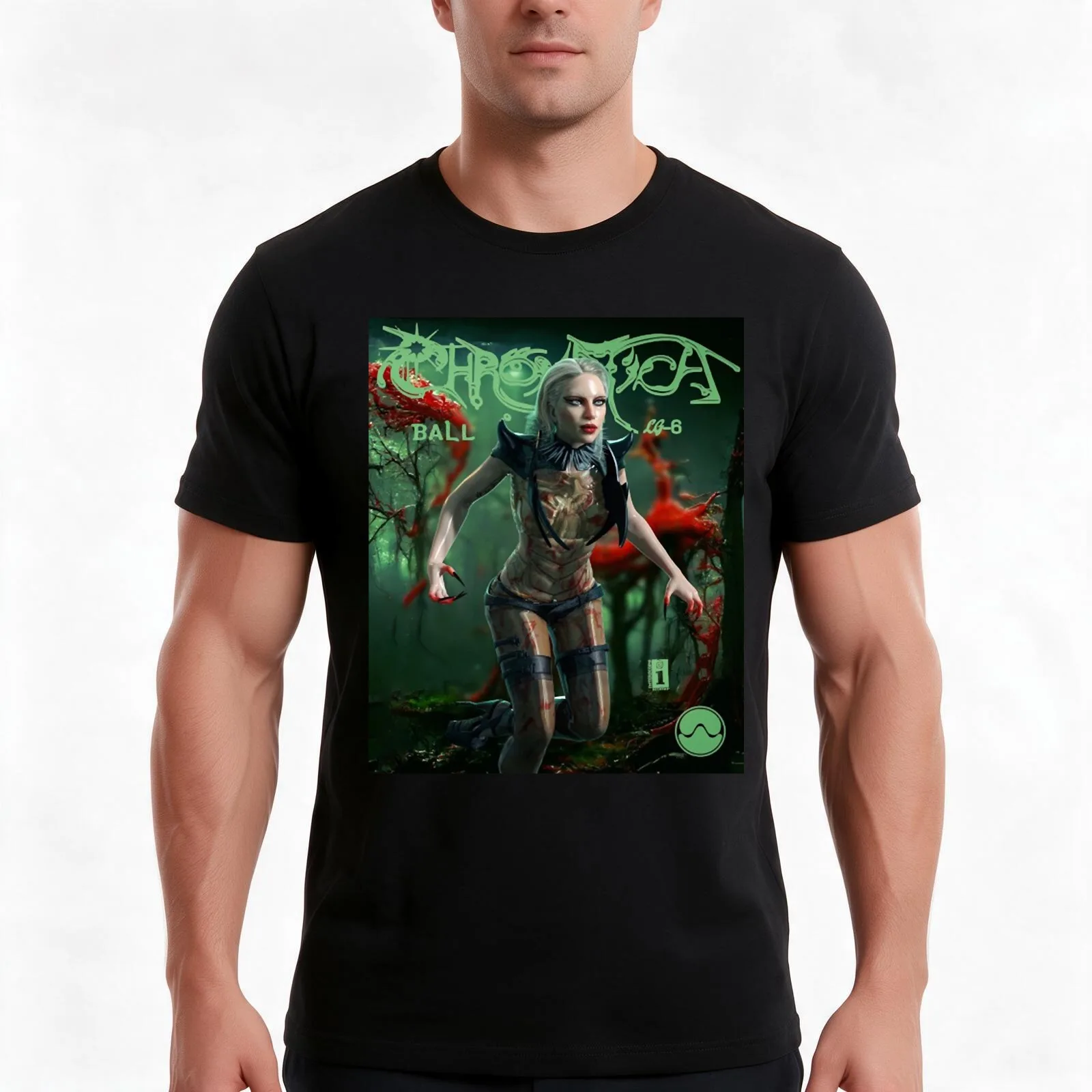 Chromatica BallPoster T-Shirt, Summer Casual Cotton Tee, Oversized Streetwear Tops, Vintage Graphic Print, Unisex Men Women